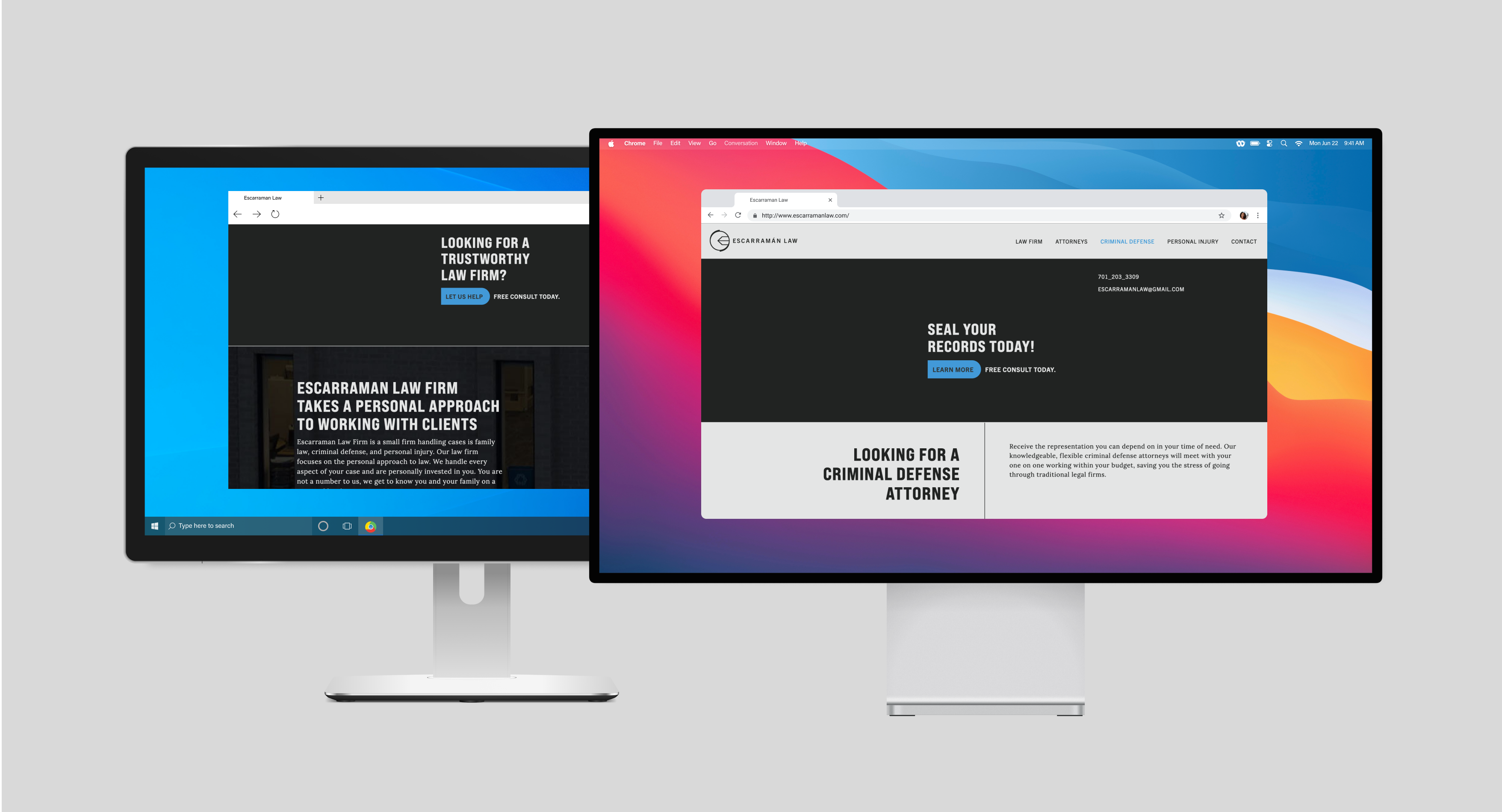 Escarraman Desktop Website